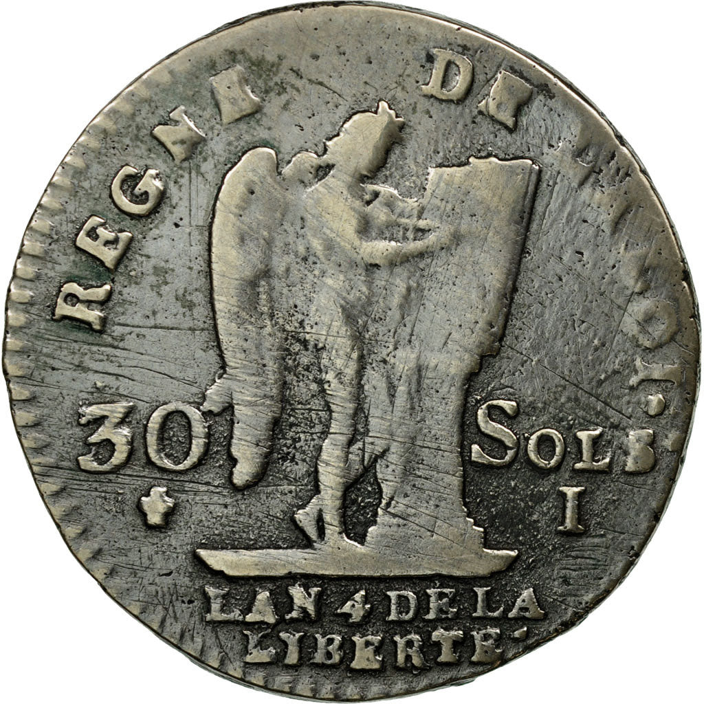 Münze, Frankreich, 30 sols françois, 30 Sols, 1792, Limoges, FAUX, S, Silber