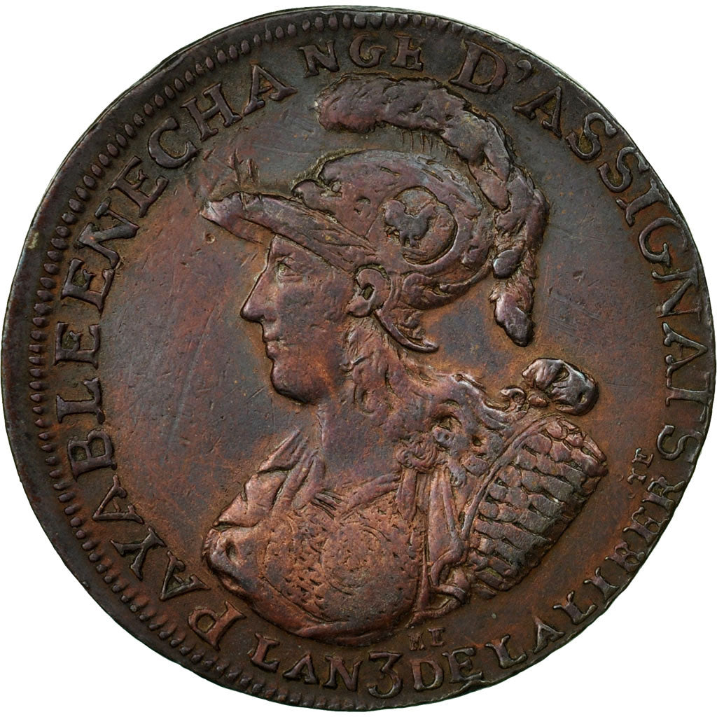 Coin, France, 2 Sols 6 Deniers, 1791, Paris, EF(40-45), Copper, KM:Tn37