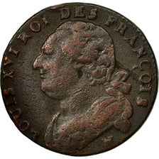 Monnaie, France, 12 deniers françois, 12 Deniers, 1792, Montpellier, B+