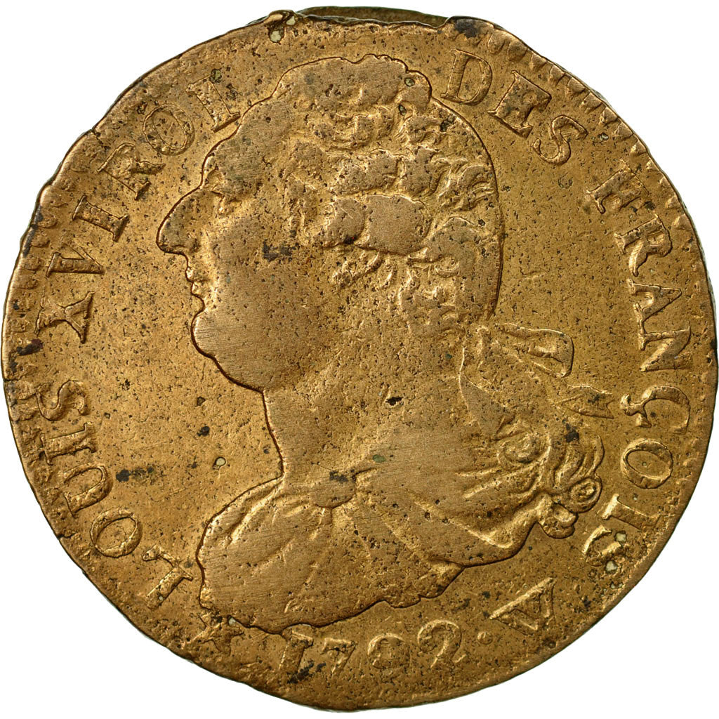 Moneta, Francia, 2 sols françois, 2 Sols, 1792, Lille, MB, Bronzo, KM:603.16