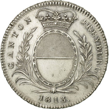 Monnaie, SWISS CANTONS, FREIBURG, 4 Franken, 1813, Rare, SUP, Argent, KM:79