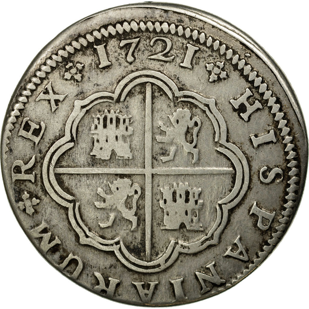 Monnaie, Espagne, Philip V, 2 Reales, 1721, Seville, TTB+, Argent, KM:307