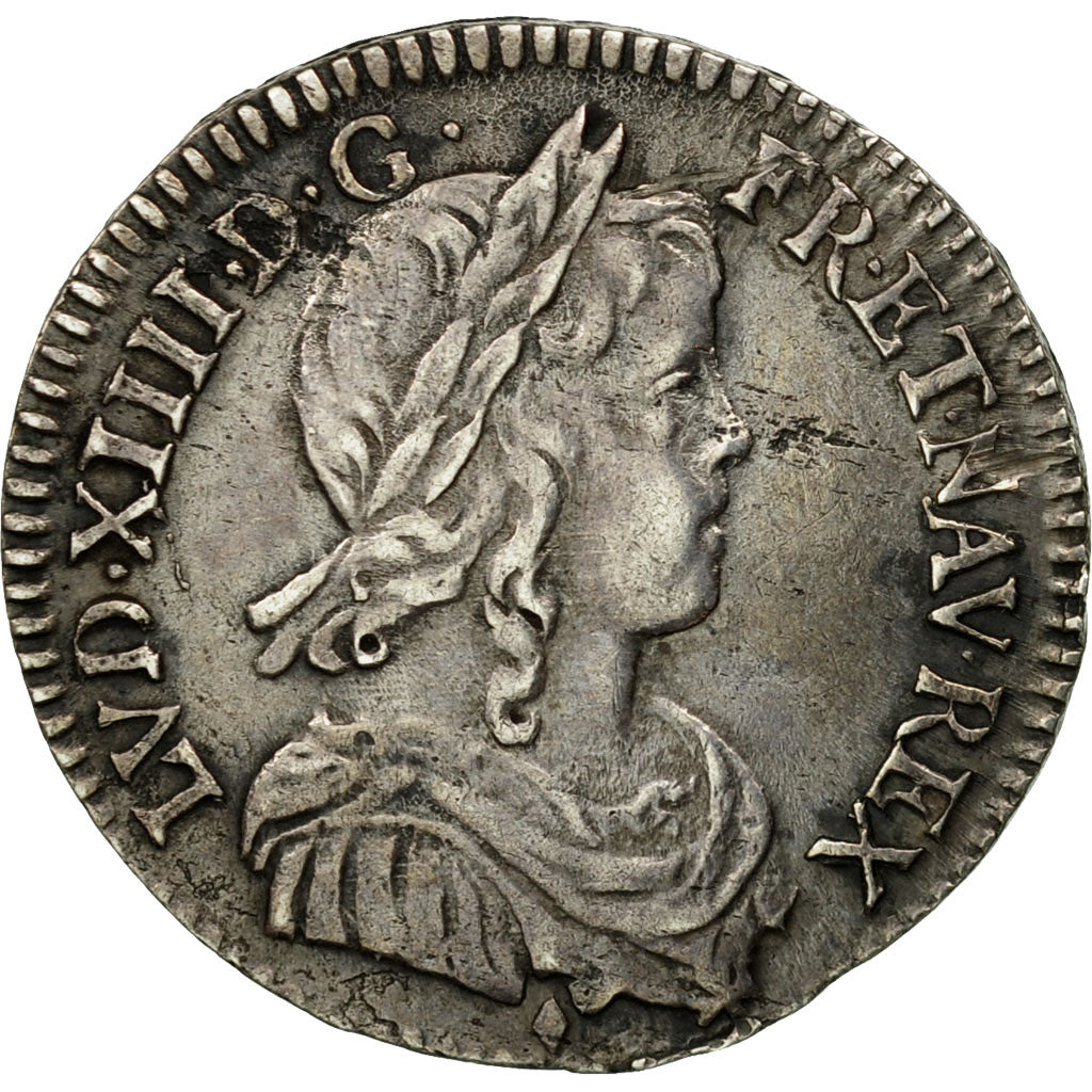 Moneta, Francia, Louis XIV, 1/12 Écu à la mèche longue, 1/12 ECU, 10 Sols