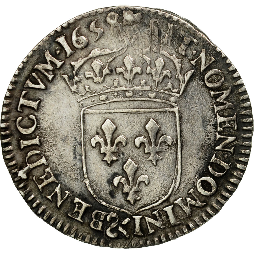 Moneta, Francia, Louis XIV, 1/12 Écu à la mèche longue, 1/12 ECU, 10 Sols