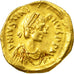Coin, Justinian I, Tremissis, 527-565 AD, Constantinople, EF(40-45), Gold