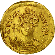 Moneta, Justinian I, Solidus, 527-565 AD, Constantinople, BB, Oro, Sear:250