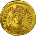 Moneta, Justinian I, Solidus, 527-565 AD, Constantinople, BB, Oro, Sear:250