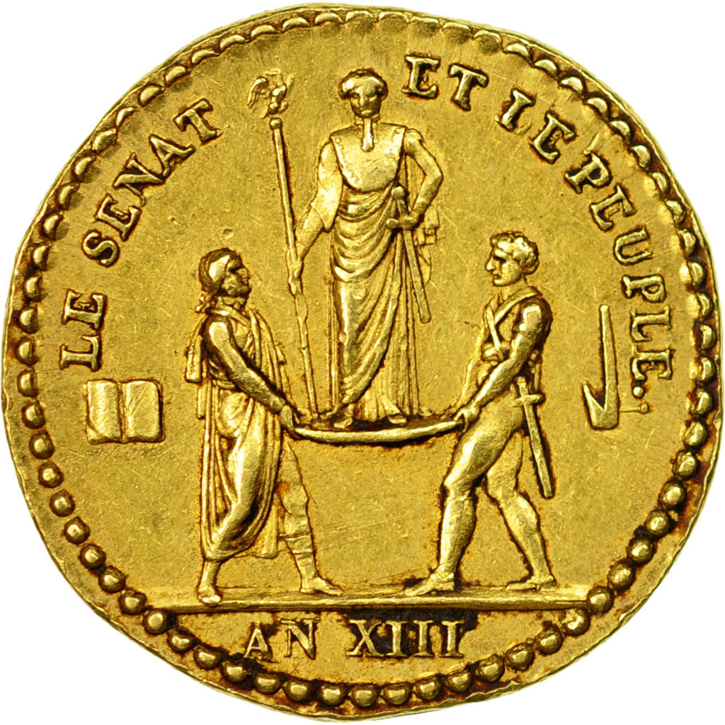 Francia, Quinaire, Quinaire du sacre, Napoleon I, History, 1804, SPL-, Oro