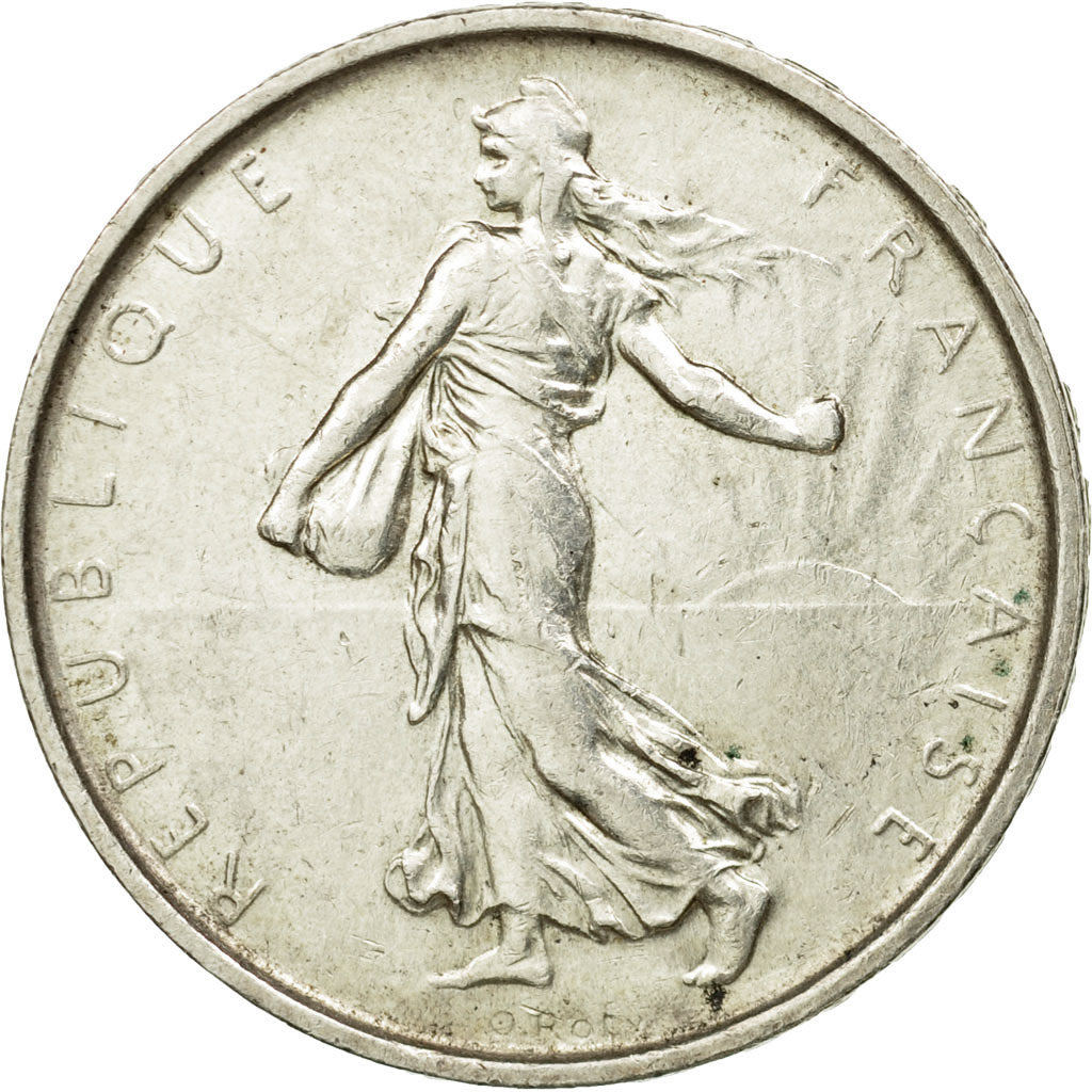 Coin, France, Semeuse, 5 Francs, 1967, Paris, AU(55-58), Silver, KM:926