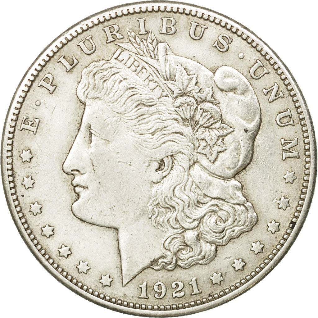 Coin, United States, Morgan Dollar, Dollar, 1921, U.S. Mint, San Francisco