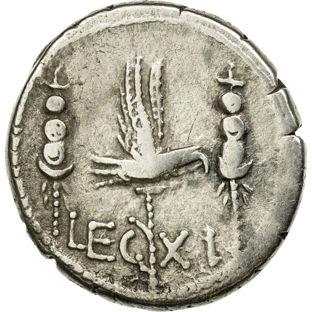Coin, Marcus Antonius, Denarius, 32-31 BC, Uncertain Mint, EF(40-45), Silver