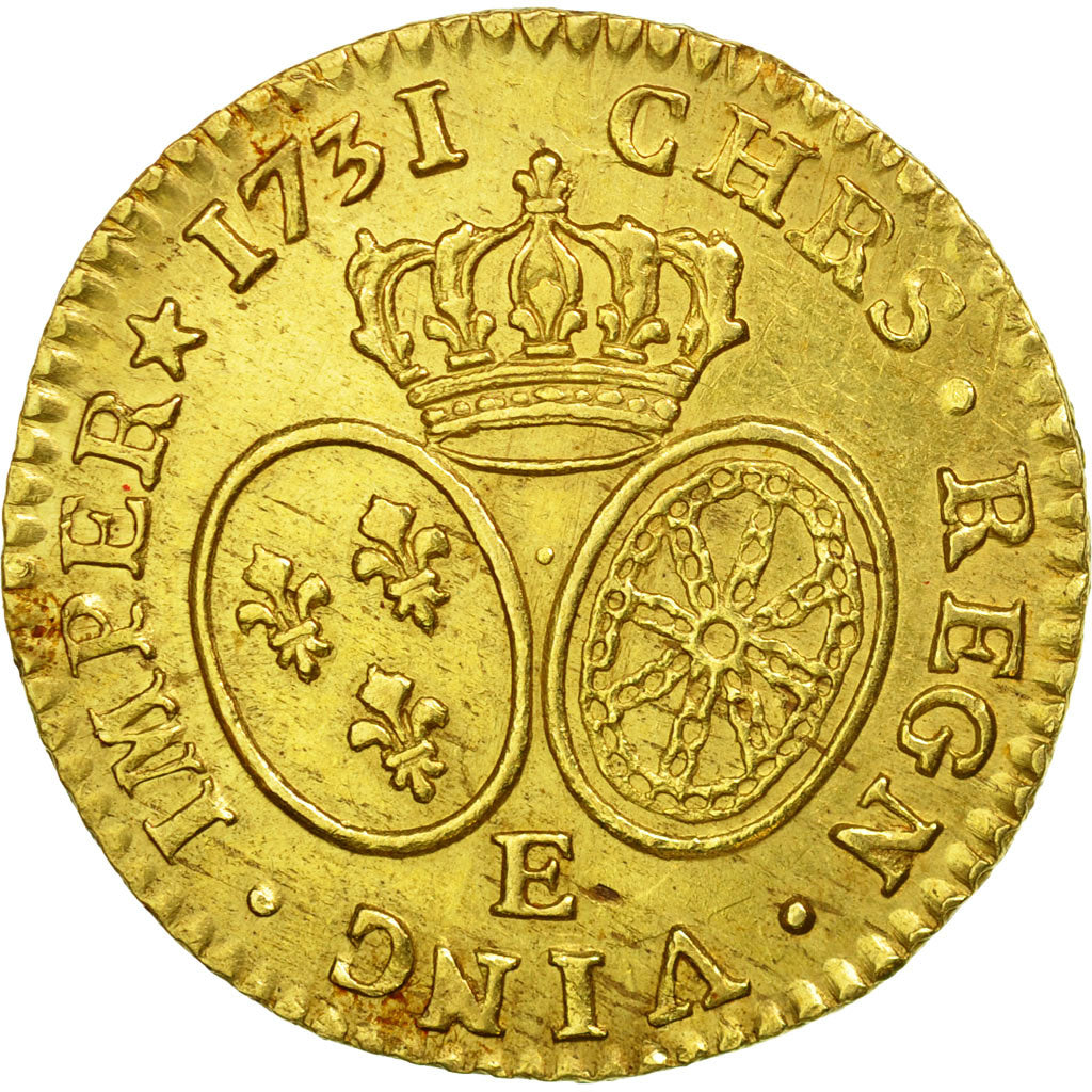 Monnaie, France, Louis XV, Louis d'or aux lunettes, Louis d'Or, 1731, Tours