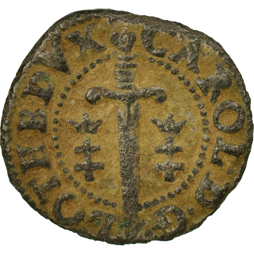 Coin, France, LORRAINE, Charles IV, Double Denarius, Nancy, EF(40-45), Billon