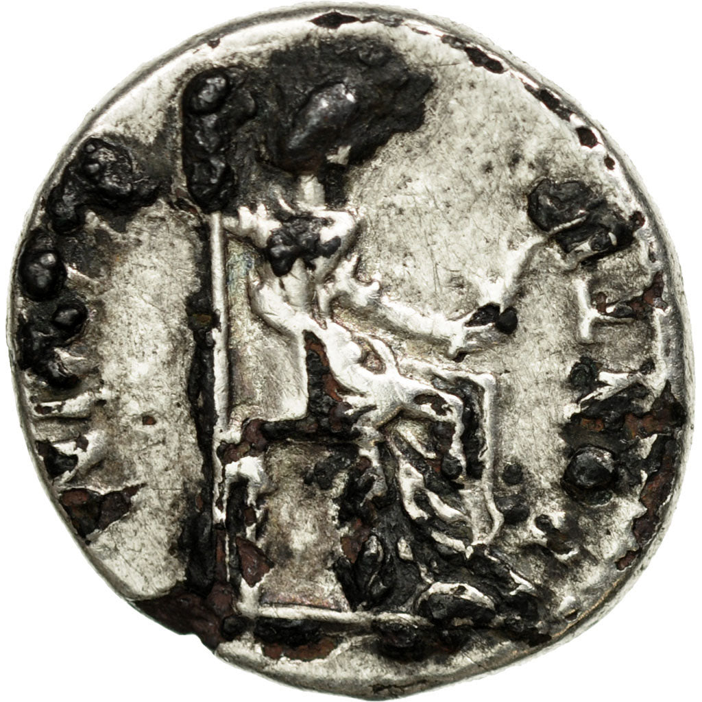 Coin, Tiberius, Denarius, 18-35, Rome, VF(20-25), Copper Plated Silver, RIC:30