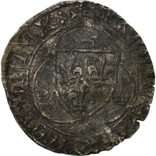 Monnaie, France, Charles VII, Blanc à la couronne, Angers, TB, Billon
