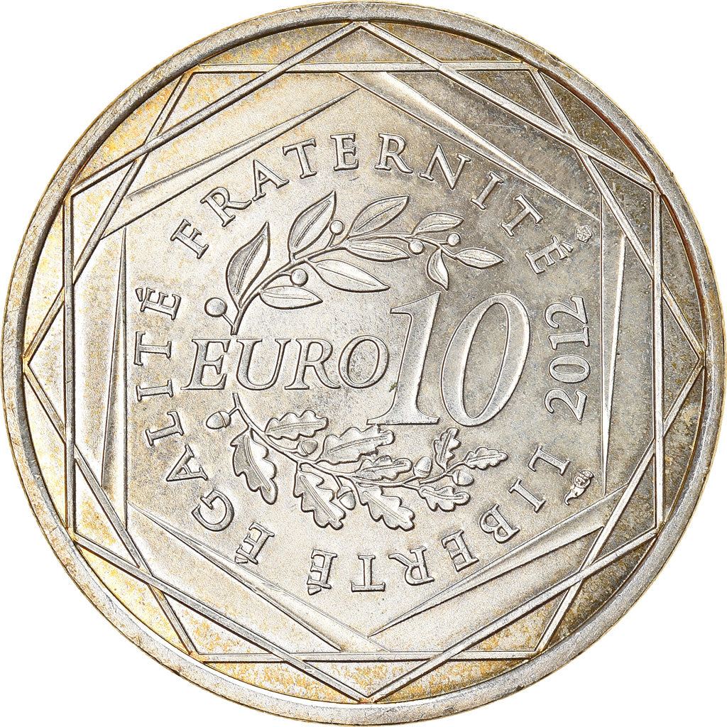 France, 10 Euro, Picardie, 2012, Paris, MS(63), Silver, KM:1882