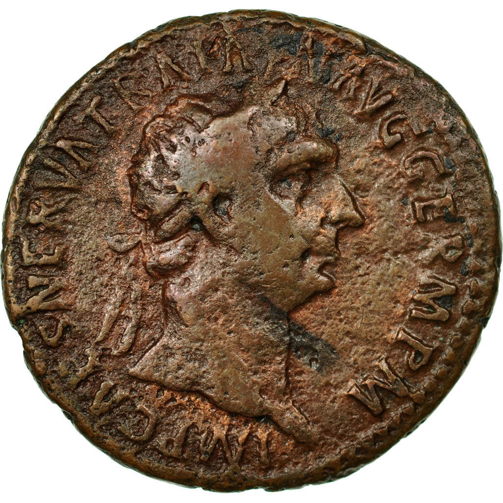 Moneda, Trajan, As, 98-99, Roma, BC+, Cobre, RIC:434