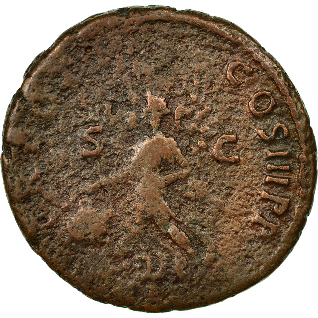 Moneda, Trajan, As, 98-99, Roma, BC+, Cobre, RIC:434