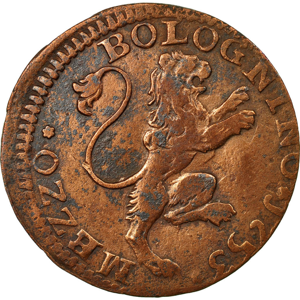 Coin, ITALIAN STATES, PAPAL STATES-BOLOGNA, 1/2 Bolognino, 1753, Bologna