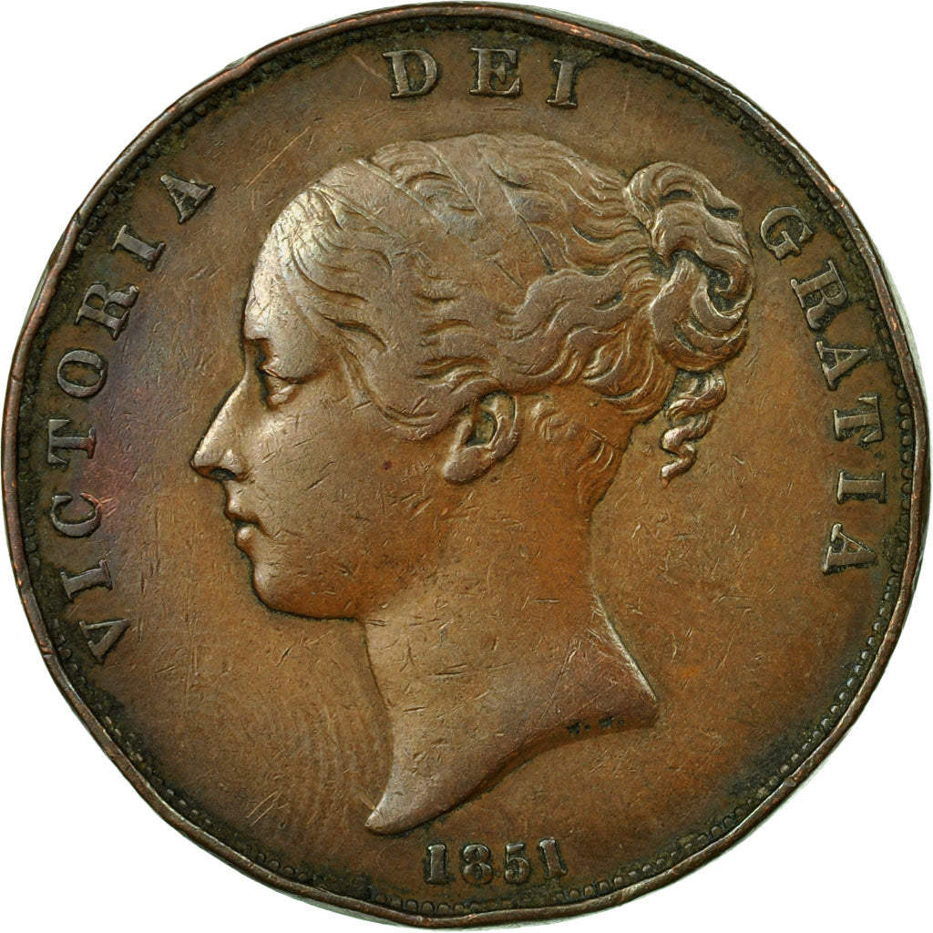 Monnaie, Grande-Bretagne, Victoria, Penny, 1851, Londres, TB, Cuivre, KM:739