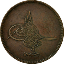 Coin, Turkey, Abdul Aziz, 20 Para, 1863, Qustantiniyah, AU(55-58), Copper
