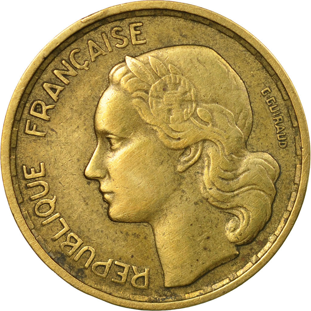 Monnaie, France, Guiraud, 10 Francs, 1954, Paris, TB+, Aluminum-Bronze