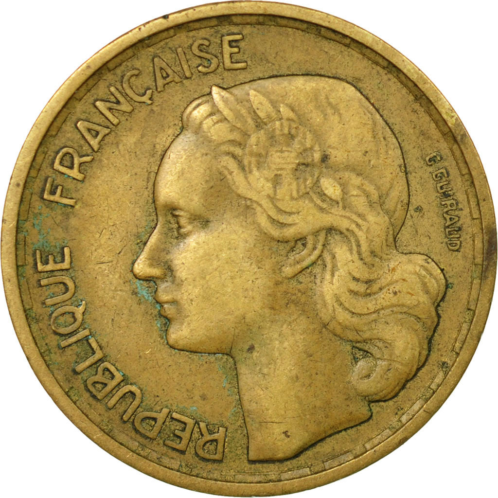Coin, France, Guiraud, 10 Francs, 1954, Paris, VF(30-35), Aluminum-Bronze