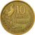 Coin, France, Guiraud, 10 Francs, 1954, Paris, VF(30-35), Aluminum-Bronze