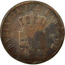 Moneta, Grecia, Othon, 10 Lepta, 1838, B+, Rame, KM:17