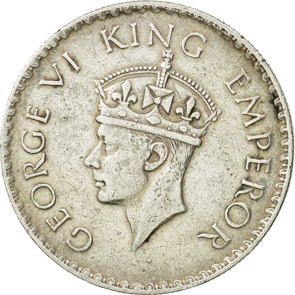 Coin, INDIA-BRITISH, George VI, Rupee, 1938, Bombay, AU(50-53), Silver, KM:555