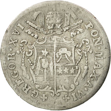 Coin, ITALIAN STATES, PAPAL STATES, Gregory XVI, 5 Baiocchi, 1836, Bologna