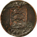 Coin, Guernsey, Double, 1830, VF(20-25), Copper, KM:1