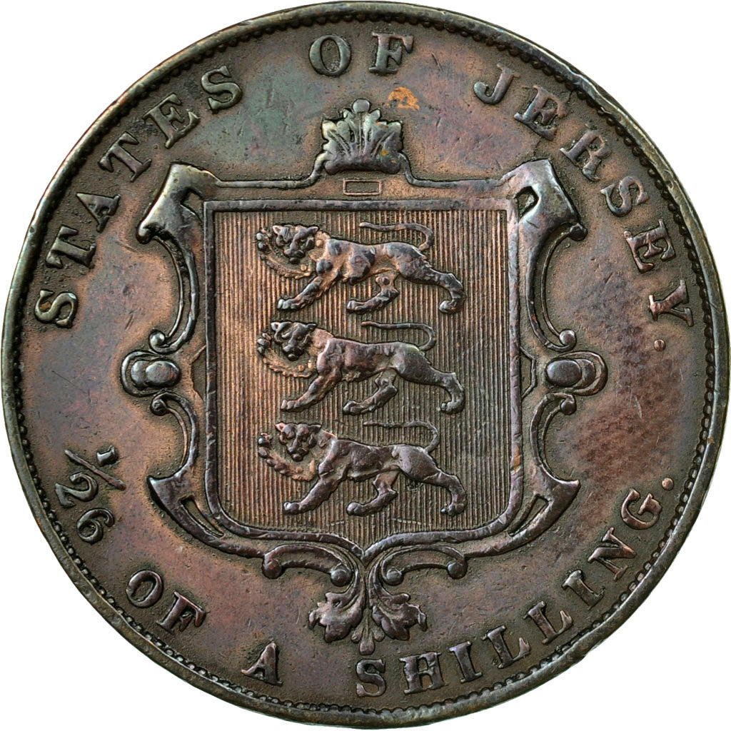Monnaie, Jersey, Victoria, 1/26 Shilling, 1861, TTB+, Cuivre, KM:2