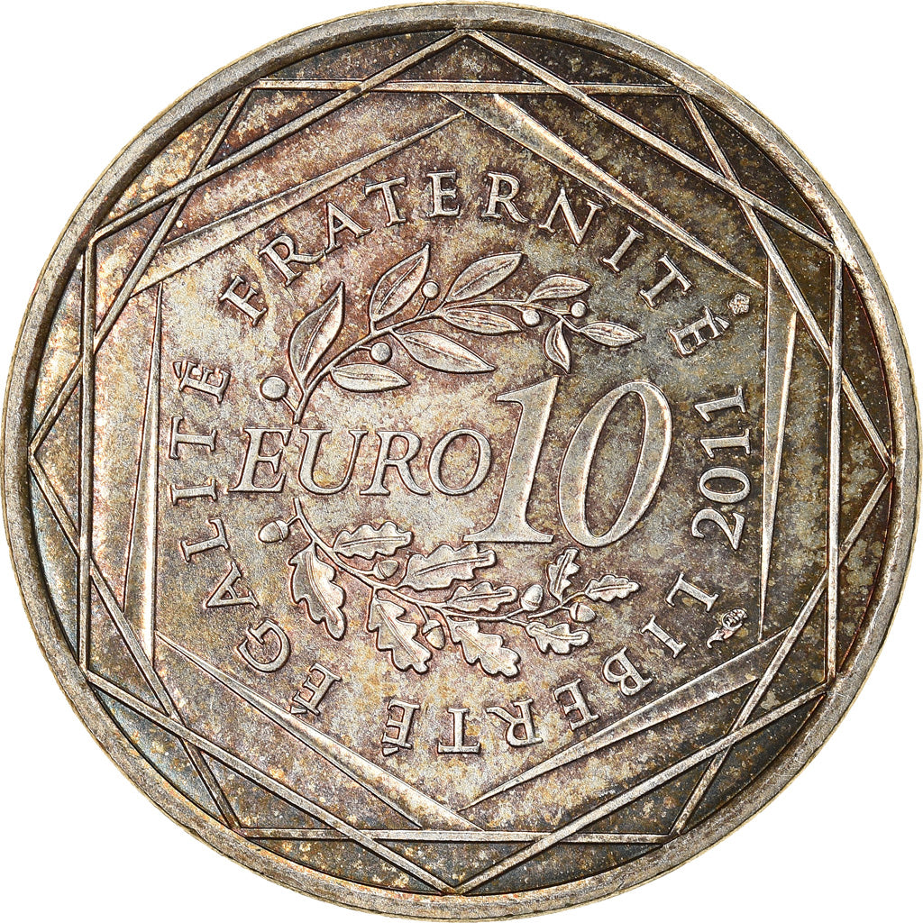 Frankreich, 10 Euro, Haute Normandie, 2011, Paris, VZ+, Silber, KM:1738