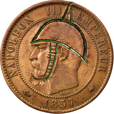 Coin, France, Napoleon III, Satirical, 10 Centimes, 1857, Bordeaux