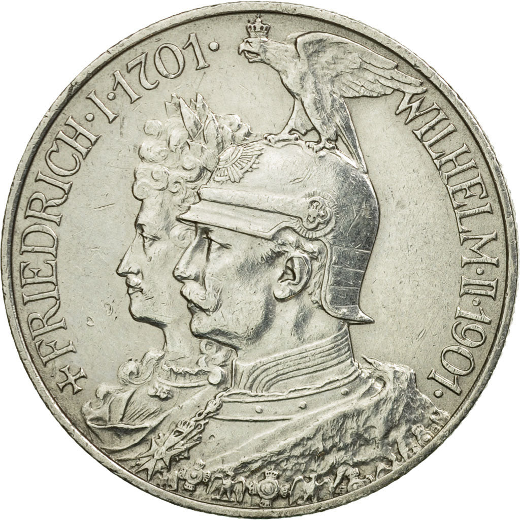 Coin, German States, PRUSSIA, Wilhelm II, 2 Mark, 1901, Berlin, AU(55-58)