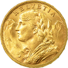 Moneda, Suiza, 20 Francs, 1913, Bern, EBC, Oro, KM:35.1