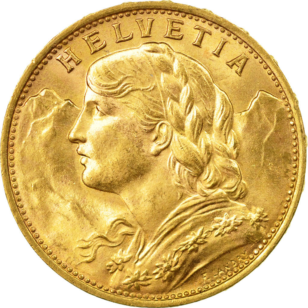 Moneda, Suiza, 20 Francs, 1922, Bern, SC, Oro, KM:35.1