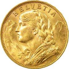 Moneda, Suiza, 20 Francs, 1922, Bern, SC, Oro, KM:35.1