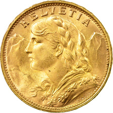Moneda, Suiza, 20 Francs, 1949, Bern, EBC, Oro, KM:35.2