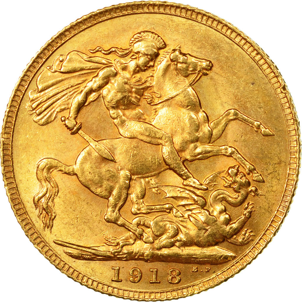 Coin, Canada, George V, Sovereign, 1918, Royal Canadian Mint, Ottawa, AU(55-58)