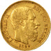 Moneda, Bélgica, Leopold II, 20 Francs, 20 Frank, 1869, Brussels, EBC, Oro
