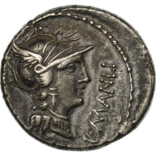 Coin, Manlia, Denarius, Rome, VF(30-35), Silver, Crawford:367/3