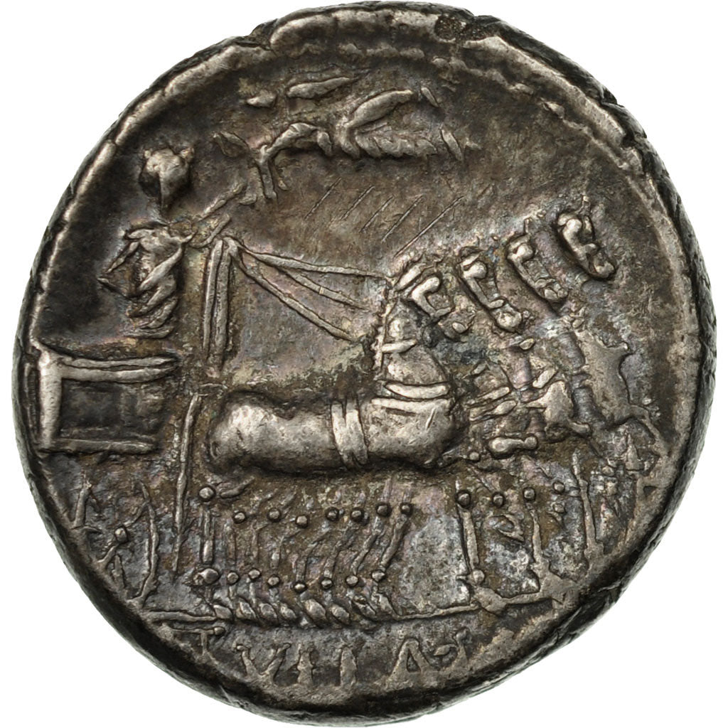 Coin, Manlia, Denarius, Rome, VF(30-35), Silver, Crawford:367/3