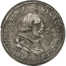 Coin, German States, Leopold V, 1/2 Thaler, 1624, AU(50-53), Silver