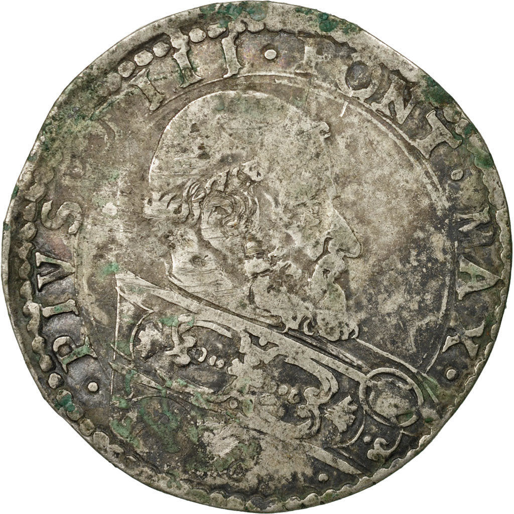 Moneda, CIUDAD DEL VATICANO, Pius IV, Bianco, Bologna, BC+, Plata