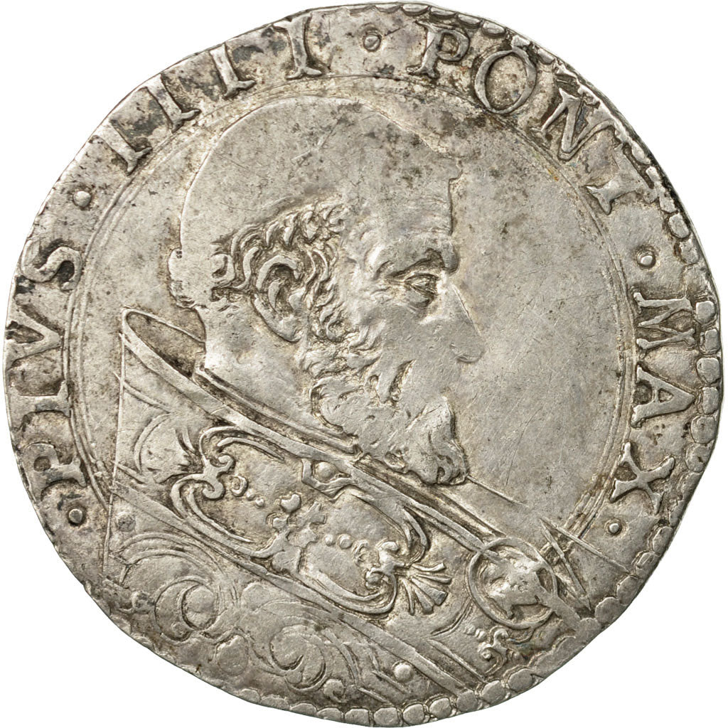 Coin, VATICAN CITY, Pius IV, Bianco, Bologna, EF(40-45), Silver