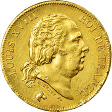 Coin, France, Louis XVIII, Louis XVIII, 40 Francs, 1818, Lille, EF(40-45), Gold