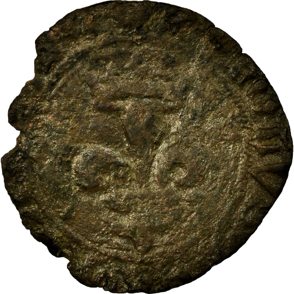 Coin, France, Charles VIII, Double Tournois, F(12-15), Billon