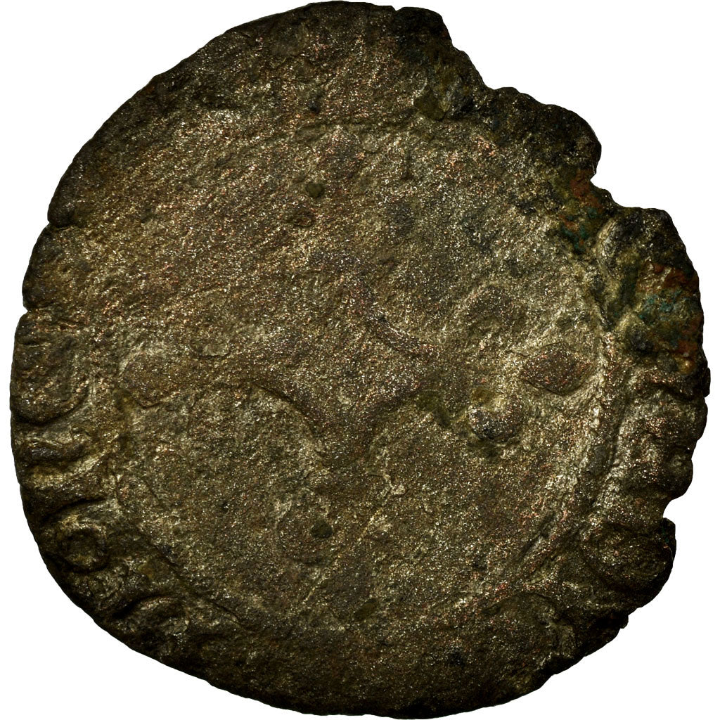 Coin, France, Charles VIII, Double Tournois, F(12-15), Billon